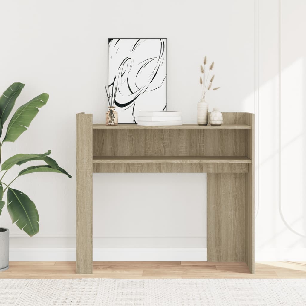 VidaXL Wandtafel 100x35x90 cm bewerkt hout sonoma eikenkleurig