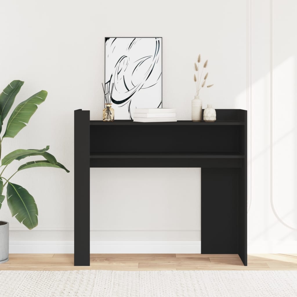 VidaXL Wandtafel 100x35x90 cm bewerkt hout zwart