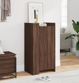 VidaXL Schoenenkast 52x37,5x100 cm bewerkt hout bruin eikenkleurig