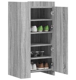 VidaXL Schoenenkast 52x37,5x100 cm bewerkt hout grijs sonoma eiken