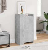 VidaXL Schoenenkast 52x37,5x100 cm bewerkt hout betongrijs