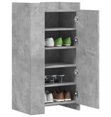 VidaXL Schoenenkast 52x37,5x100 cm bewerkt hout betongrijs