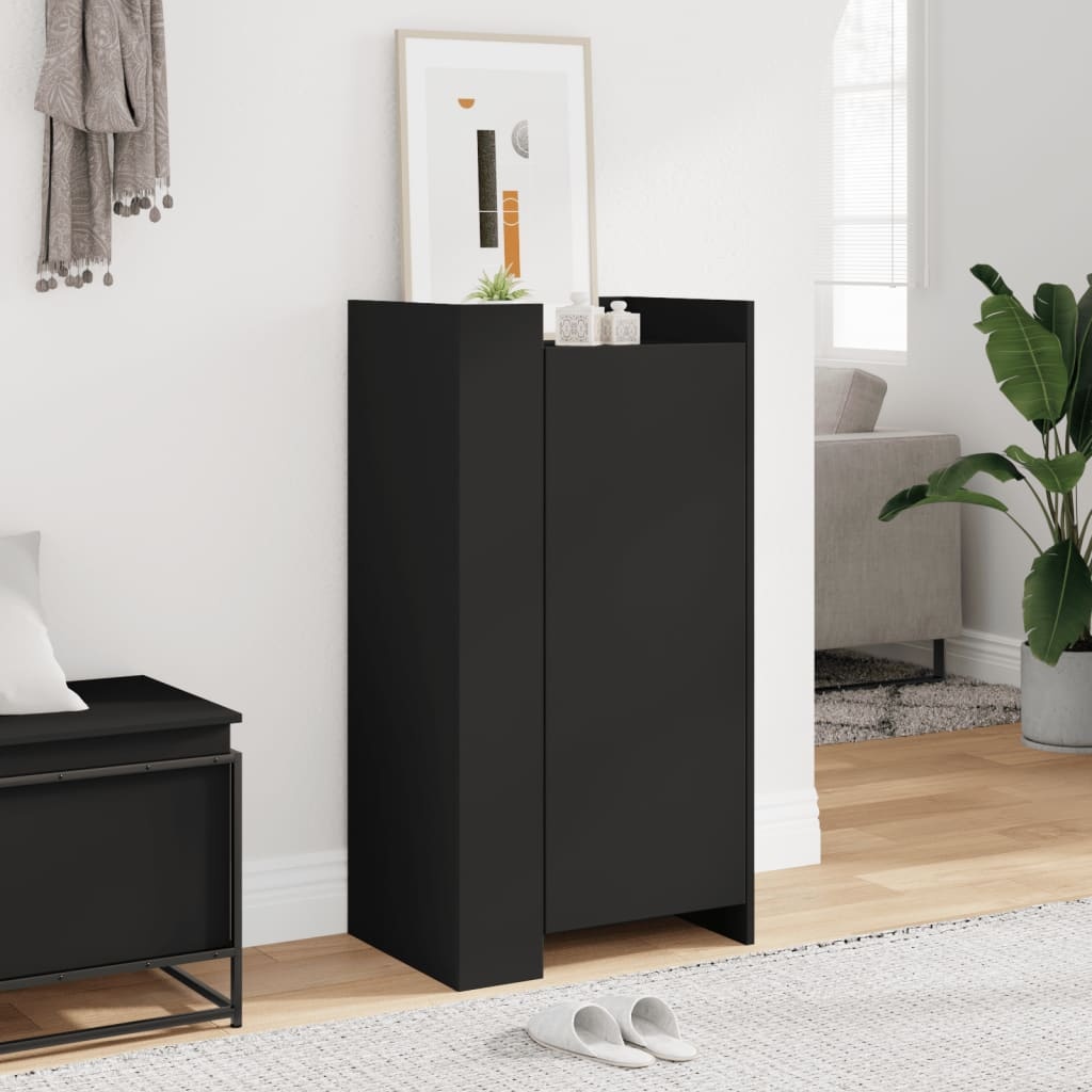 VidaXL Schoenenkast 52x37,5x100 cm bewerkt hout zwart
