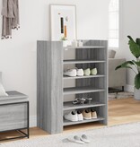VidaXL Schoenenkast 74,5x37,5x100 cm bewerkt hout grijs sonoma eiken