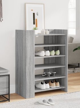 VidaXL Schoenenkast 74,5x37,5x100 cm bewerkt hout grijs sonoma eiken