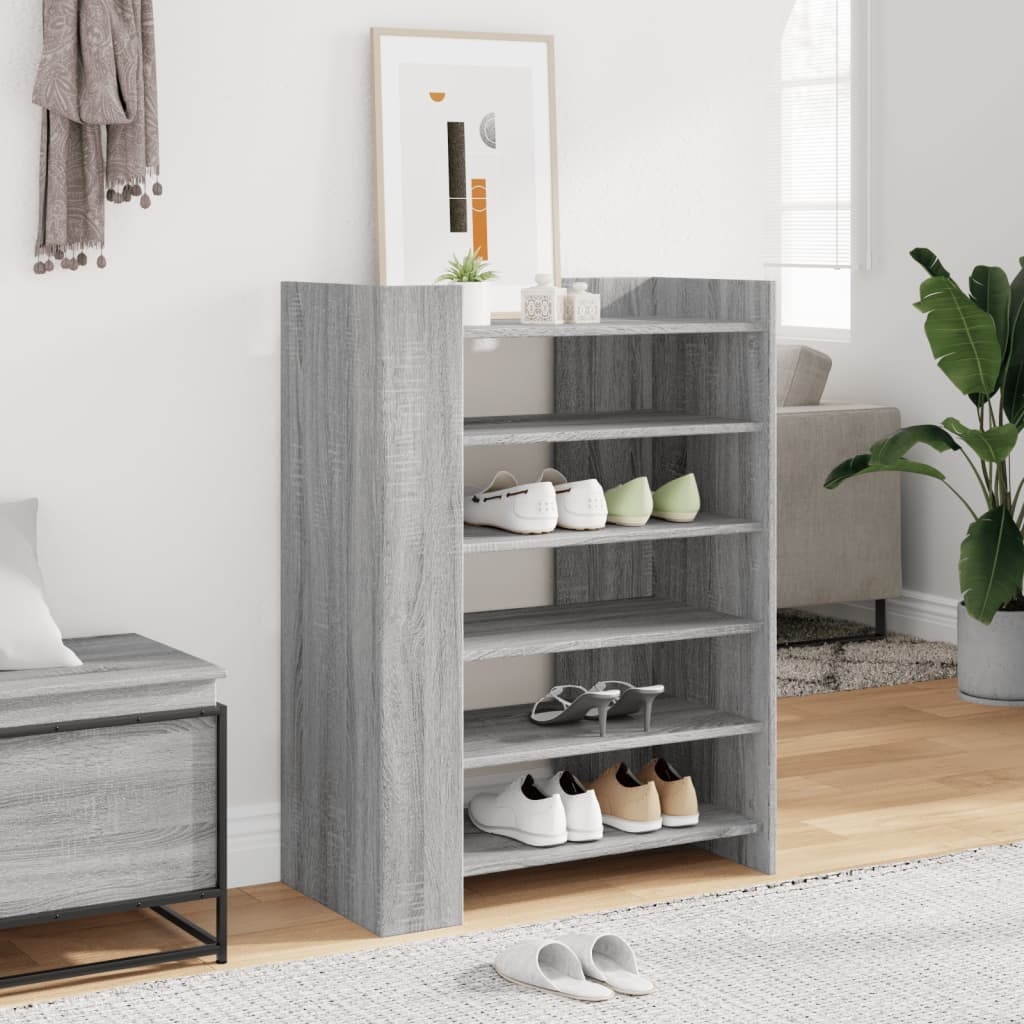 VidaXL Schoenenkast 74,5x37,5x100 cm bewerkt hout grijs sonoma eiken