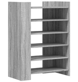 VidaXL Schoenenkast 74,5x37,5x100 cm bewerkt hout grijs sonoma eiken