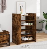 VidaXL Schoenenkast 74,5x37,5x100 cm bewerkt hout gerookt eikenkleurig