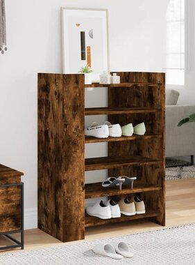 VidaXL Schoenenkast 74,5x37,5x100 cm bewerkt hout gerookt eikenkleurig