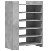 VidaXL Schoenenkast 74,5x37,5x100 cm bewerkt hout betongrijs