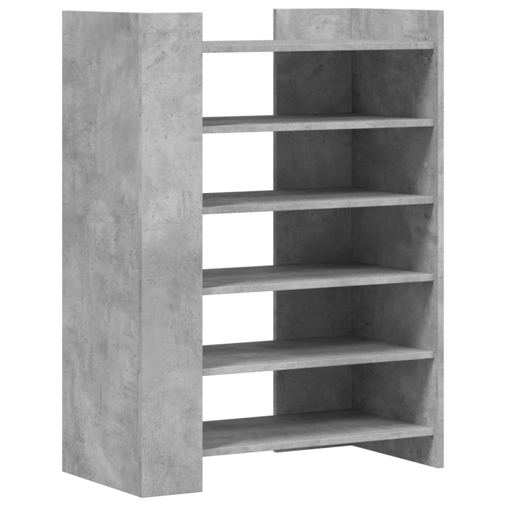 VidaXL Schoenenkast 74,5x37,5x100 cm bewerkt hout betongrijs
