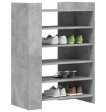 VidaXL Schoenenkast 74,5x37,5x100 cm bewerkt hout betongrijs