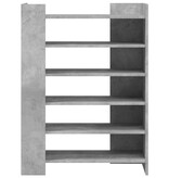 VidaXL Schoenenkast 74,5x37,5x100 cm bewerkt hout betongrijs