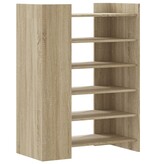 VidaXL Schoenenkast 74,5x37,5x100 cm bewerkt hout sonoma eikenkleurig