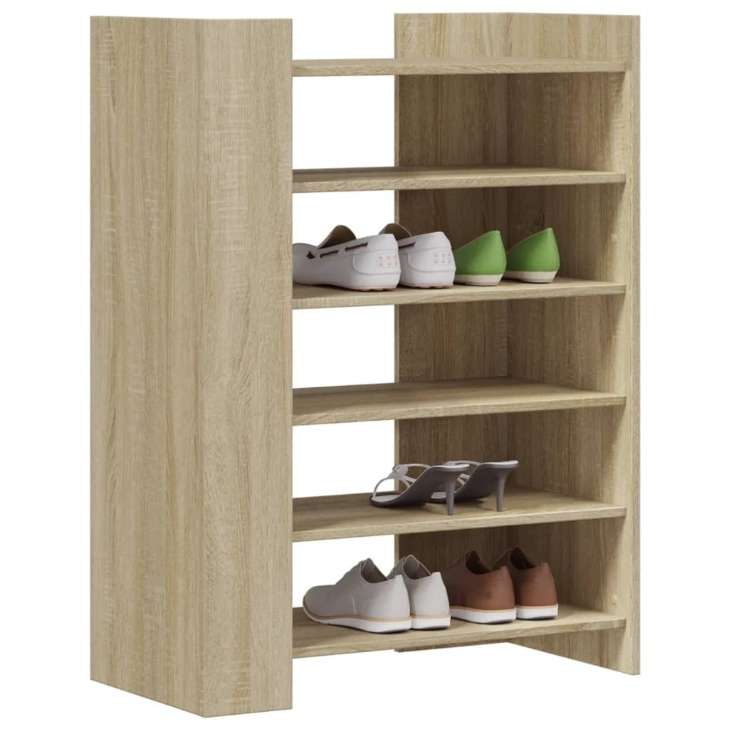 VidaXL Schoenenkast 74,5x37,5x100 cm bewerkt hout sonoma eikenkleurig