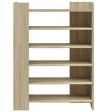 VidaXL Schoenenkast 74,5x37,5x100 cm bewerkt hout sonoma eikenkleurig