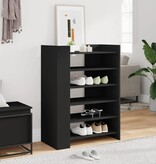 VidaXL Schoenenkast 74,5x37,5x100 cm bewerkt hout zwart