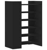 VidaXL Schoenenkast 74,5x37,5x100 cm bewerkt hout zwart