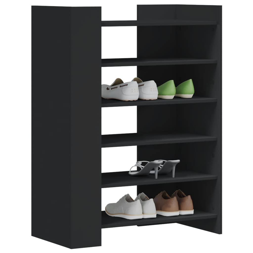 VidaXL Schoenenkast 74,5x37,5x100 cm bewerkt hout zwart