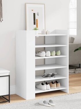 VidaXL Schoenenkast 74,5x37,5x100 cm bewerkt hout wit