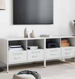 VidaXL Tv-meubelen 2 st 68x39x50,5 cm koudgewalst staal wit