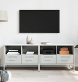 VidaXL Tv-meubelen 2 st 68x39x50,5 cm koudgewalst staal wit
