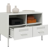 VidaXL Tv-meubelen 2 st 68x39x50,5 cm koudgewalst staal wit