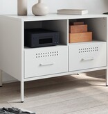 VidaXL Tv-meubel 68x39x50,5 cm koudgewalst staal wit