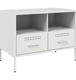 VidaXL Tv-meubel 68x39x50,5 cm koudgewalst staal wit