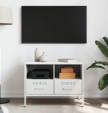 VidaXL Tv-meubel 68x39x50,5 cm koudgewalst staal wit