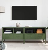 VidaXL Tv-meubelen 2 st 68x39x50,5 cm koudgewalst staal olijfgroen