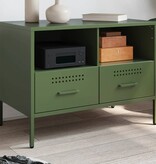 VidaXL Tv-meubel 68x39x50,5 cm koudgewalst staal olijfgroen
