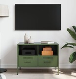 VidaXL Tv-meubel 68x39x50,5 cm koudgewalst staal olijfgroen