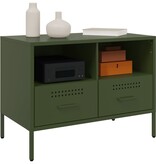 VidaXL Tv-meubel 68x39x50,5 cm koudgewalst staal olijfgroen