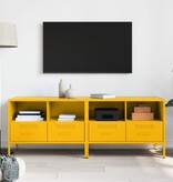 VidaXL Tv-meubelen 2 st 68x39x50,5 cm koudgewalst staal mosterdgeel
