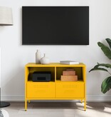 VidaXL Tv-meubel 68x39x50,5 cm koudgewalst staal mosterdgeel