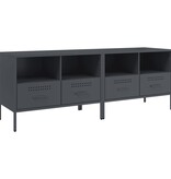 VidaXL Nachtkastjes 2 st 68x39x50,5 cm koudgewalst staal antraciet