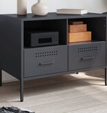 VidaXL Tv-meubel 68x39x50,5 cm koudgewalst staal antracietkleurig