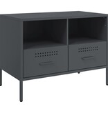 VidaXL Tv-meubel 68x39x50,5 cm koudgewalst staal antracietkleurig