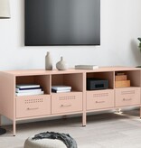VidaXL Tv-meubelen 2 st 68x39x50,5 cm koudgewalst staal roze