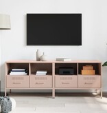 VidaXL Tv-meubelen 2 st 68x39x50,5 cm koudgewalst staal roze