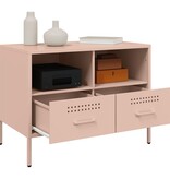 VidaXL Tv-meubelen 2 st 68x39x50,5 cm koudgewalst staal roze