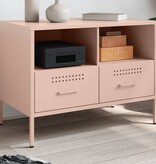 VidaXL Tv-meubel 68x39x50,5 cm koudgewalst staal roze