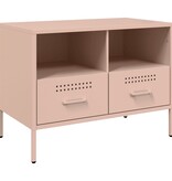 VidaXL Tv-meubel 68x39x50,5 cm koudgewalst staal roze