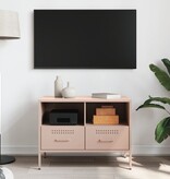 VidaXL Tv-meubel 68x39x50,5 cm koudgewalst staal roze