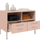 VidaXL Tv-meubel 68x39x50,5 cm koudgewalst staal roze