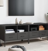 VidaXL Tv-meubelen 2 st 68x39x50,5 cm koudgewalst staal zwart