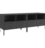 VidaXL Tv-meubelen 2 st 68x39x50,5 cm koudgewalst staal zwart