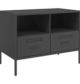 VidaXL Tv-meubel 68x39x50,5 cm koudgewalst staal zwart
