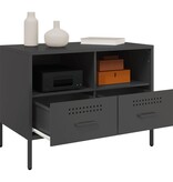 VidaXL Tv-meubel 68x39x50,5 cm koudgewalst staal zwart